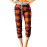 Orange Navy Buffalo Plaid Jogger Pants