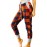 Orange Navy Buffalo Plaid Jogger Pants