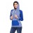 Royal Blue Lace Accent Kangaroo Pocket Hoodie