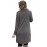 Grey Drawstring Cowl Neck Sweatshirt Dress